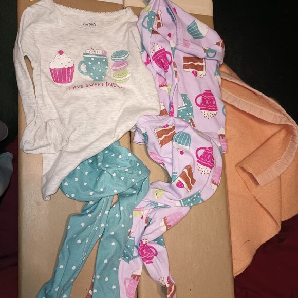 NEW Carter's Just One You®️Toddler Girls' 4pc Hot Cocoa and Sweets Pajama Set 2T - Picture 2 of 4